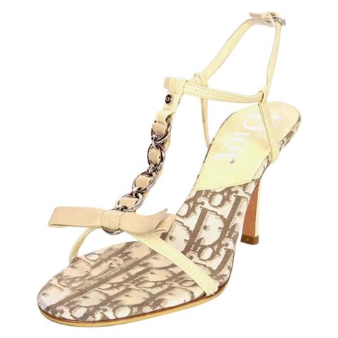christian dior cream sandals
